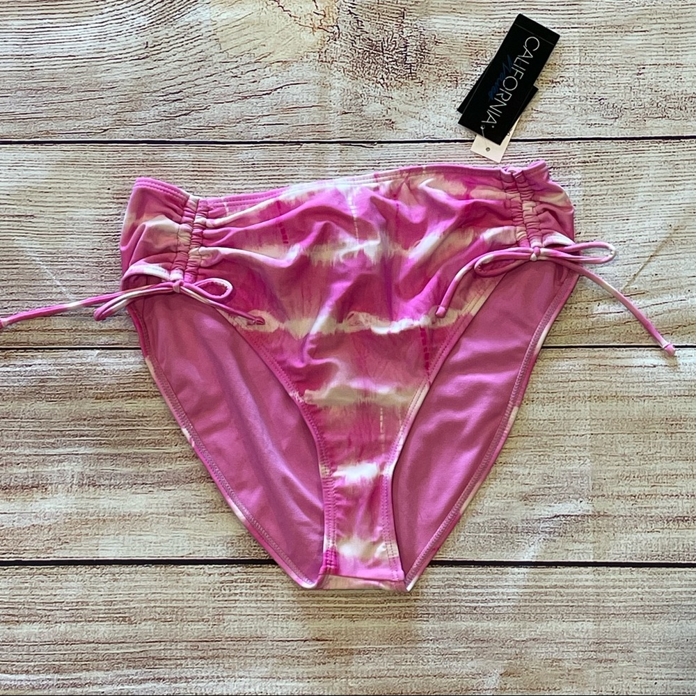 NWT | California waves | Pink tie-dye bathing suit bottoms | Size XL